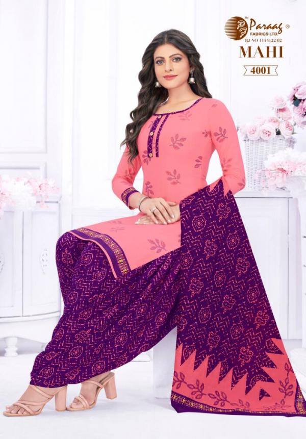 Paraag Mahi Vol-4 Cotton Designer Readymade Suit